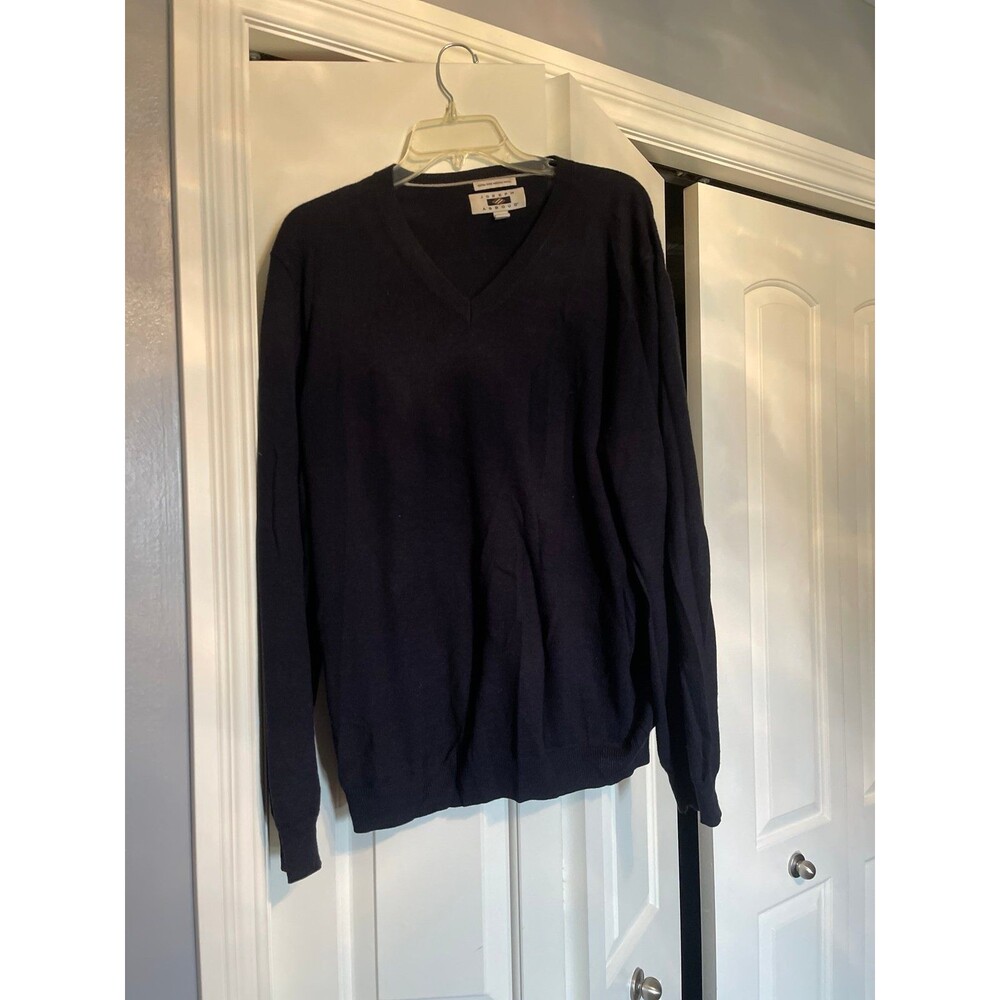 Joseph Abboud Men's Merino Wool V-Neck Sweater/Classic Pullover - Sz XL Navy